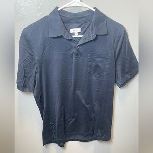 Reiss‎ Men's Navy Short Sleeve Slim Fit Cotton Polo Size Medium